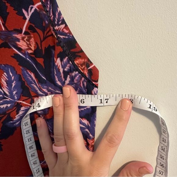 Rebecca Taylor Blue Red Floral Silk Mini Dress 4 - Picture 10 of 16